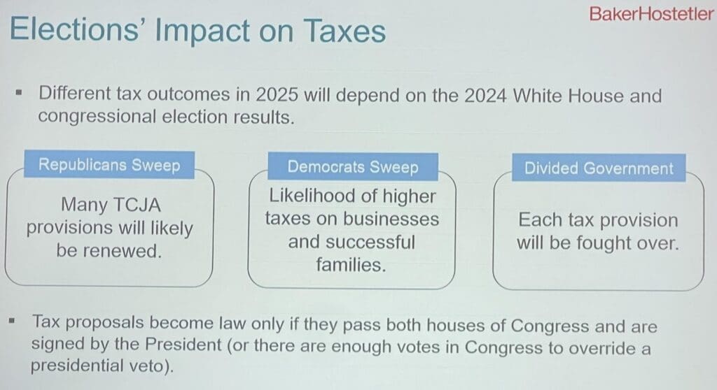 Elections economic impact on taxes